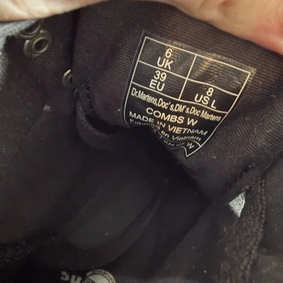 DR. MARTENS Combs Boot Black Women US 8 / UK 6 - Picture 9 of 9